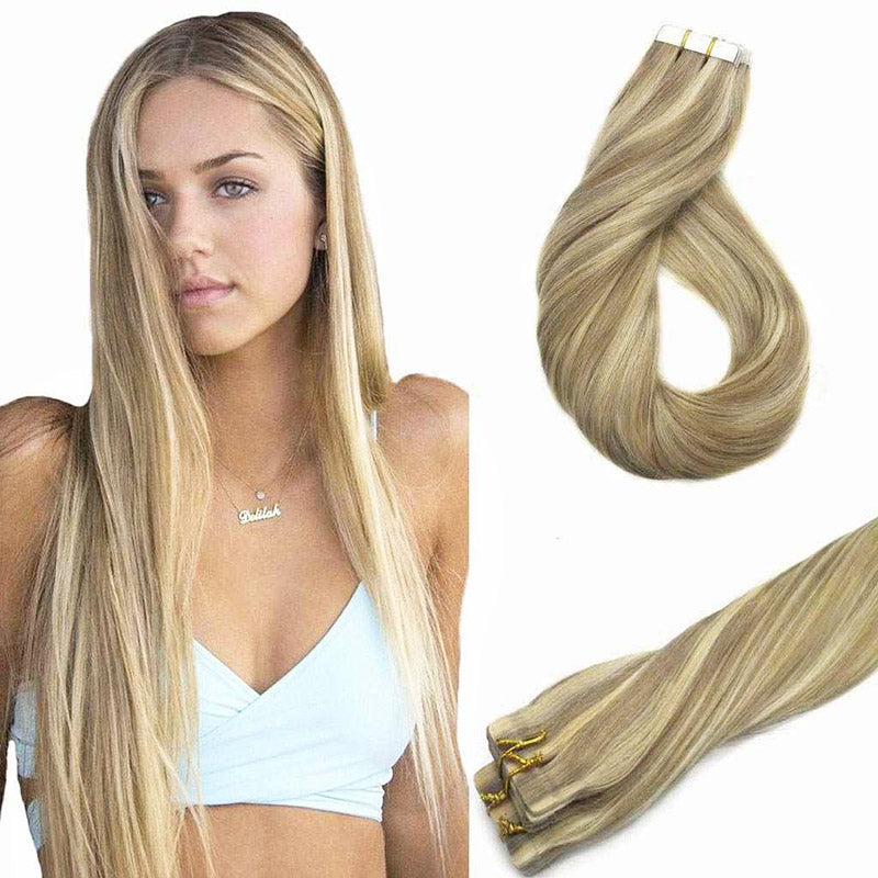 Tape-Ins Hair Extensions_100% Remy Human Hair.