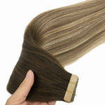 Tape-Ins Hair Extensions_100% Remy Human Hair.